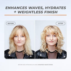 XMONDO Wavetech on damp hair coats strands evenly for smooth waves.