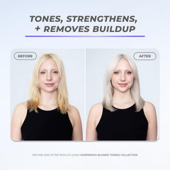 XMONDO Supernova pour shot showing quick lather on blonde hair