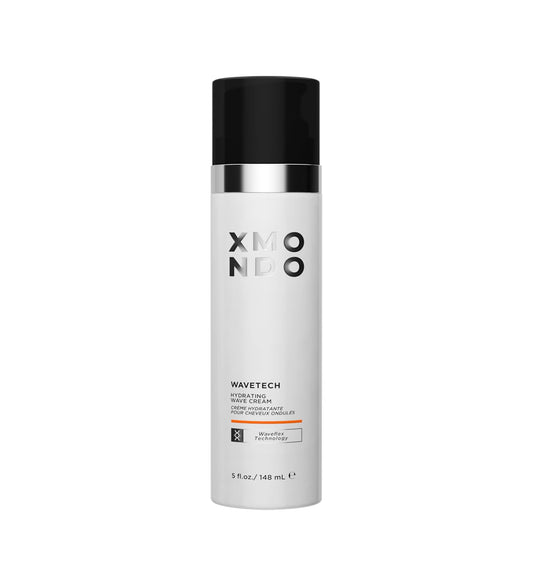 XMONDO Wavetech Hydrating Wave Cream bottle promotes defined waves and moisture.
