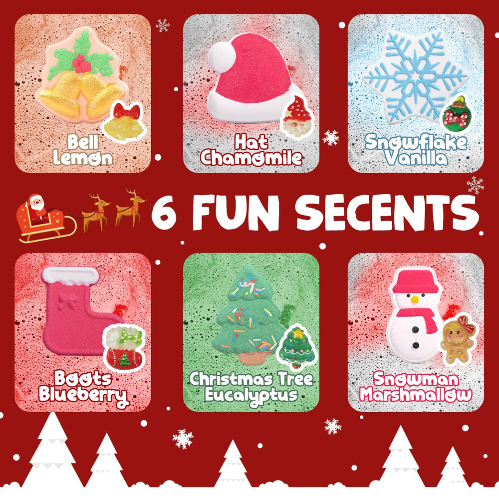 XmtJXn Santa hat bath bomb releases color and scent for a playful bath