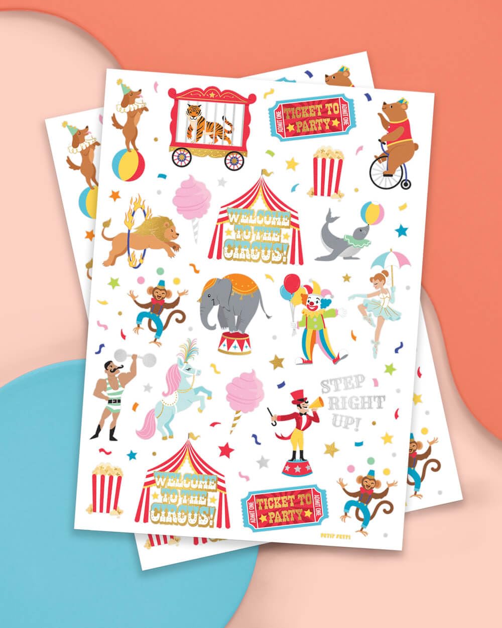 xo-fetti circus tattoos clown art designs spark imagination at events.