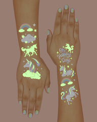 xo Fetti unicorn tattoo designs for kids party activities and crafts