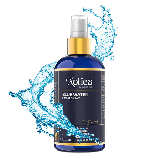 Xotics Blue Water facial spray bottle top for refreshing hydration