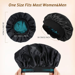 XRACEPHOL adjustable elastic-band satin bonnet provides a comfortable, secure fit