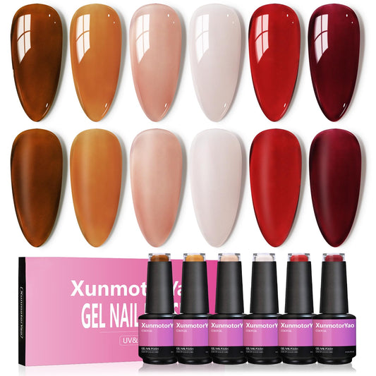 XunmotorYao beige nude gel polish for sophisticated at-home manicure.