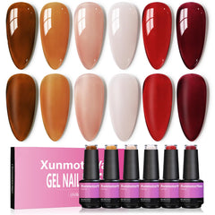 XunmotorYao beige nude gel polish for sophisticated at-home manicure.