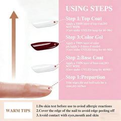XunmotorYao UV/LED cure feature shown for long‑lasting nails.