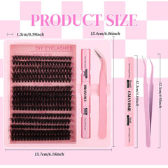 XVYLFZNP precision tweezers with lash bond bottle demonstrating accurate placement