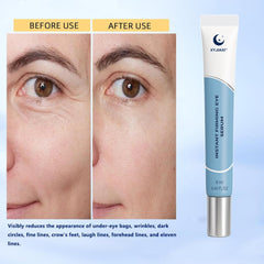 XYJIAXI Eye Serum application glide-on demonstrates silky, smooth application for daily use