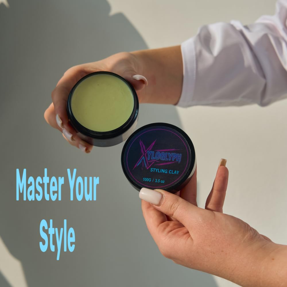 Xyloglyph Men's Hair Paste strong-hold highlights lasting shape without greasiness.