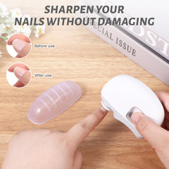 An older adult uses the Xyulaan nail clipper for at-home nail care.
