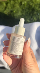 XYZ Skin Bounce Back Serum bottle on bathroom shelf ready for daily use