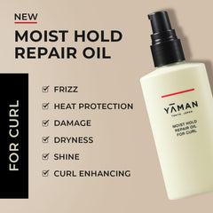 YA-MAN Moist Hold Repair Oil paired with SPA STYLER enables efficient styling with fewer passes.