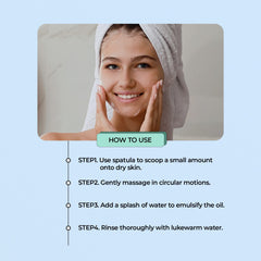 YADAH Green Tea Cleansing Balm II application scene shows daily gentle cleansing.