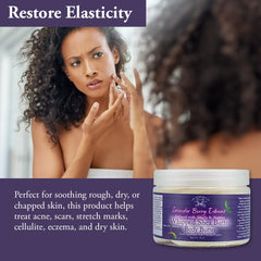 Yadain Lavender Berry Extreme Body Butter on skin for daily skincare routine