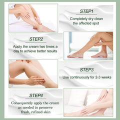 YAFUSIPE Urea Cream being applied to a dry heel for smoothing.