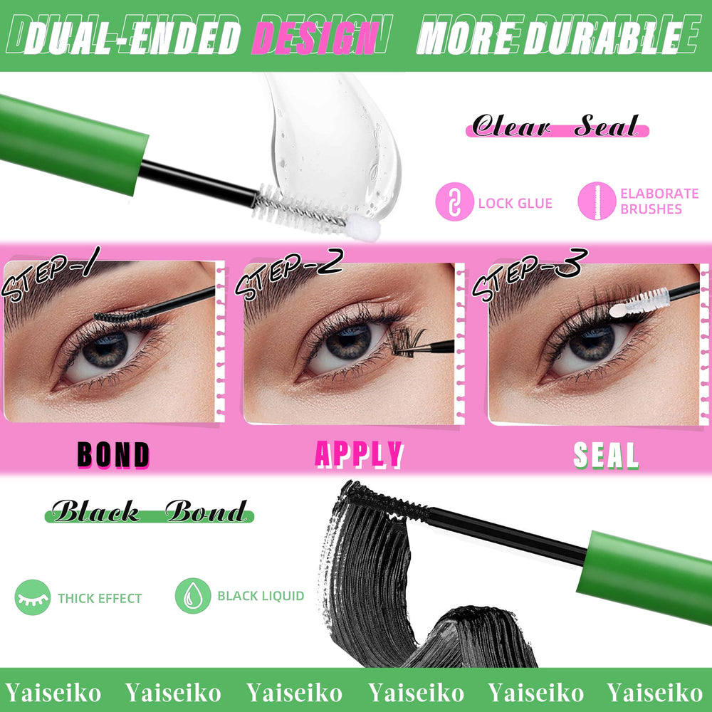 Yaiseiko premium cluster lashes with soft band for comfortable wear