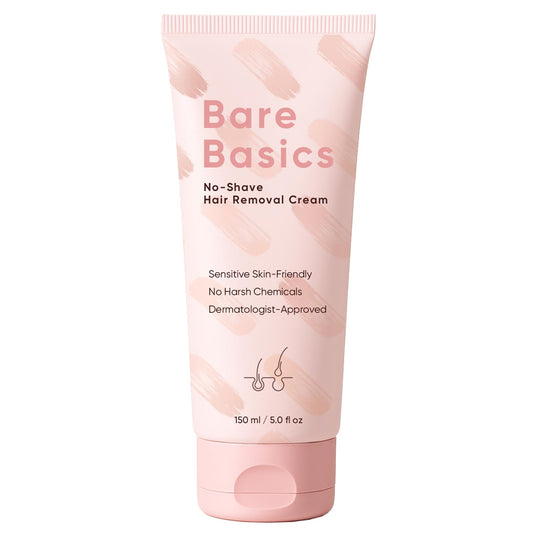 YAMFIUY Bare Basics cream application for gentle, even hair removal.