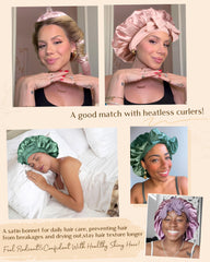 YANIBEST double-layer bonnet provides added protection for curls