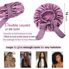YANIBEST satin bonnet for sleep, workouts, or makeup—protects edges with style