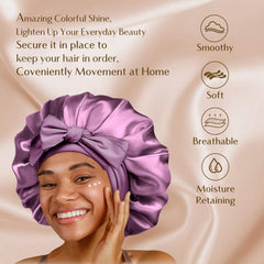 YANIBEST one-size satin bonnet fits natural, braided, curly hair types
