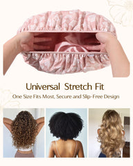Yanibest shower cap reusable two layer design seals moisture for hair.