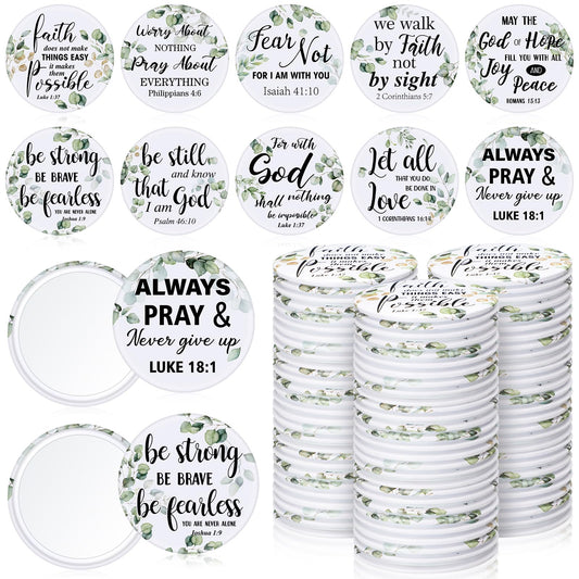 Yaomiao compact mirror with eucalyptus pattern for daily inspiration.
