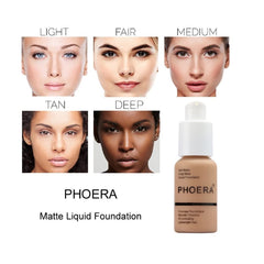 Yaper PHOERA Foundation 101 Porcelain swatches show shade match