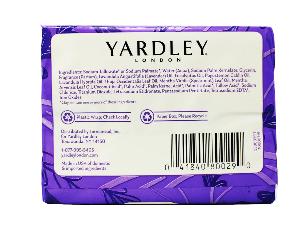 Yardley London English Lavender six-box pack, value and consistent skin comfort.