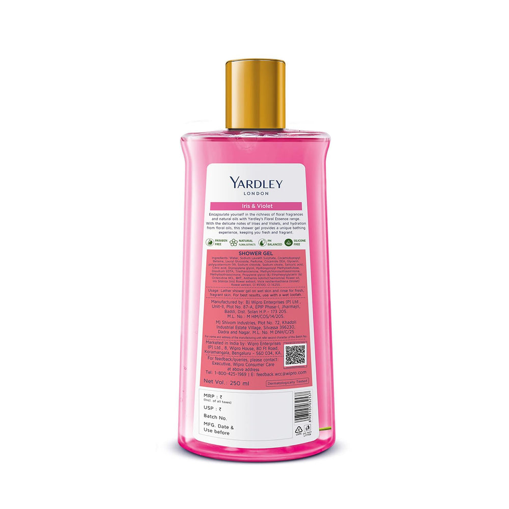 Yardley London Floral Essence iris-violet blooms close-up suggests refined scent