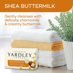 Yardley London Shea Buttermilk Bath Bar ingredients include shea butter and chamomile