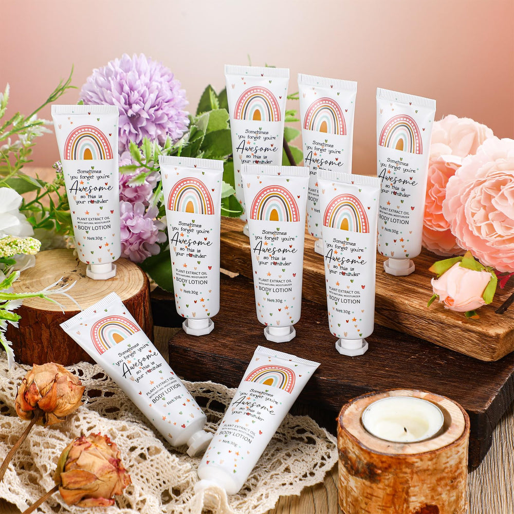 Yaryang travel-size rainbow body lotion 30 ml for on-the-go hydration.