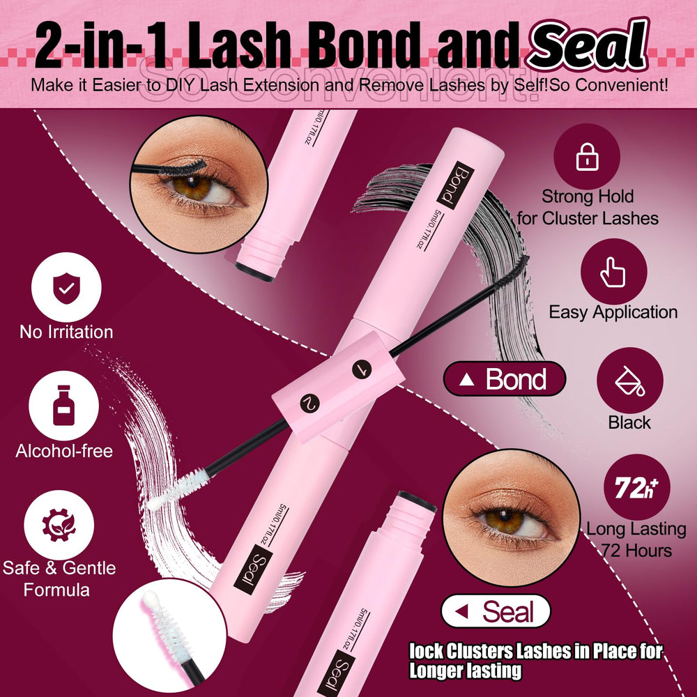 Yawamica 180pcs-lash-clusters offer lightweight fibers for comfortable wear.