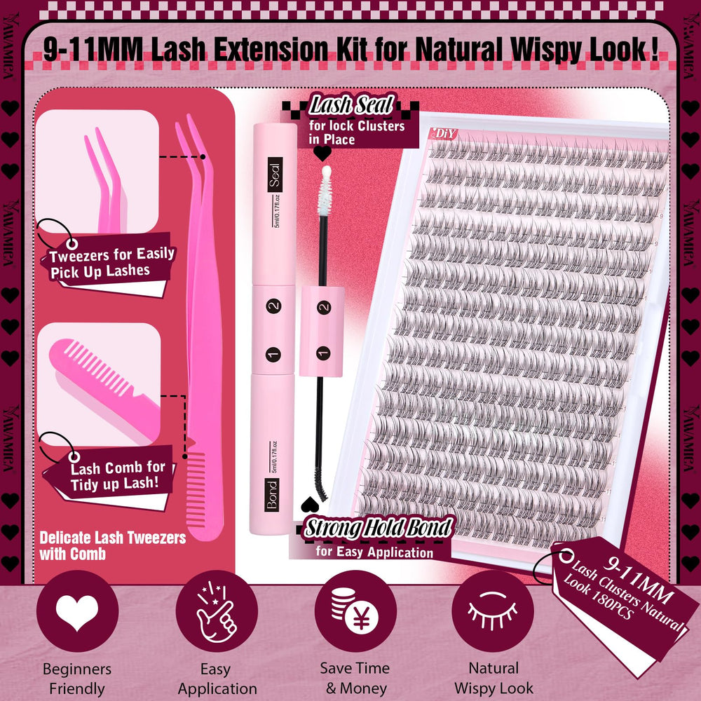 Yawamica lash-bond-seal-kit enables precise, long-lasting DIY lash applications.