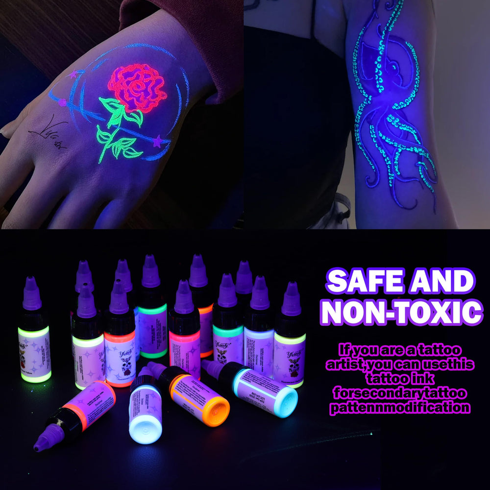 Ybeauty Halloween cosplay tattoo ideas with luminous colors.