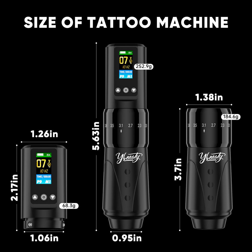 Ybeauty Packaging contents of the full tattoo kit for quick setup