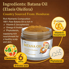 YBW Batana Oil massage on scalp promotes hydration and potential hair vitality
