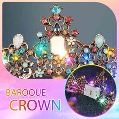 Yean LED Baroque Crown bobby pins included offer secure styling.