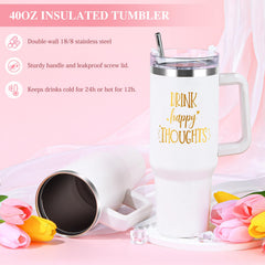 YENCHORN 40 oz insulated tumbler for hot or cold drinks on the go