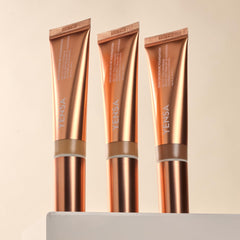 Creamy texture swirl of YENSA foundation showing smooth blending