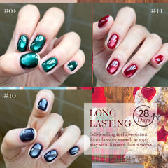 YEPYEPGO planet blue cat-eye gel polish adds cosmic depth