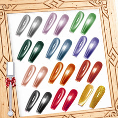 YEPYEPGO green hue gel polish for fresh festive cat-eye looks