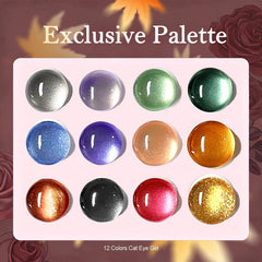 YEPYEPGO red glitter cat-eye gel polish with magnetic stick for striking results