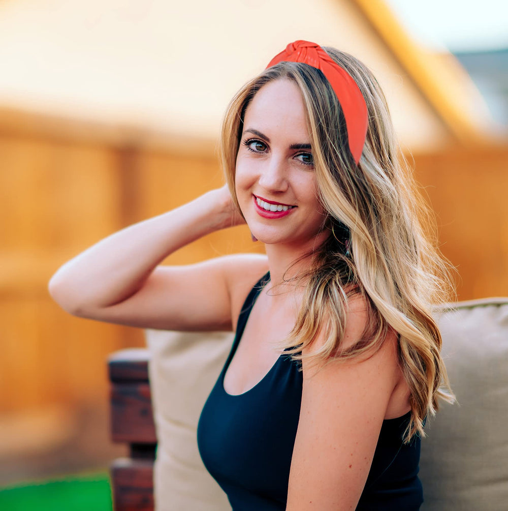 Yetasi faux leather headband offers a designer-inspired look