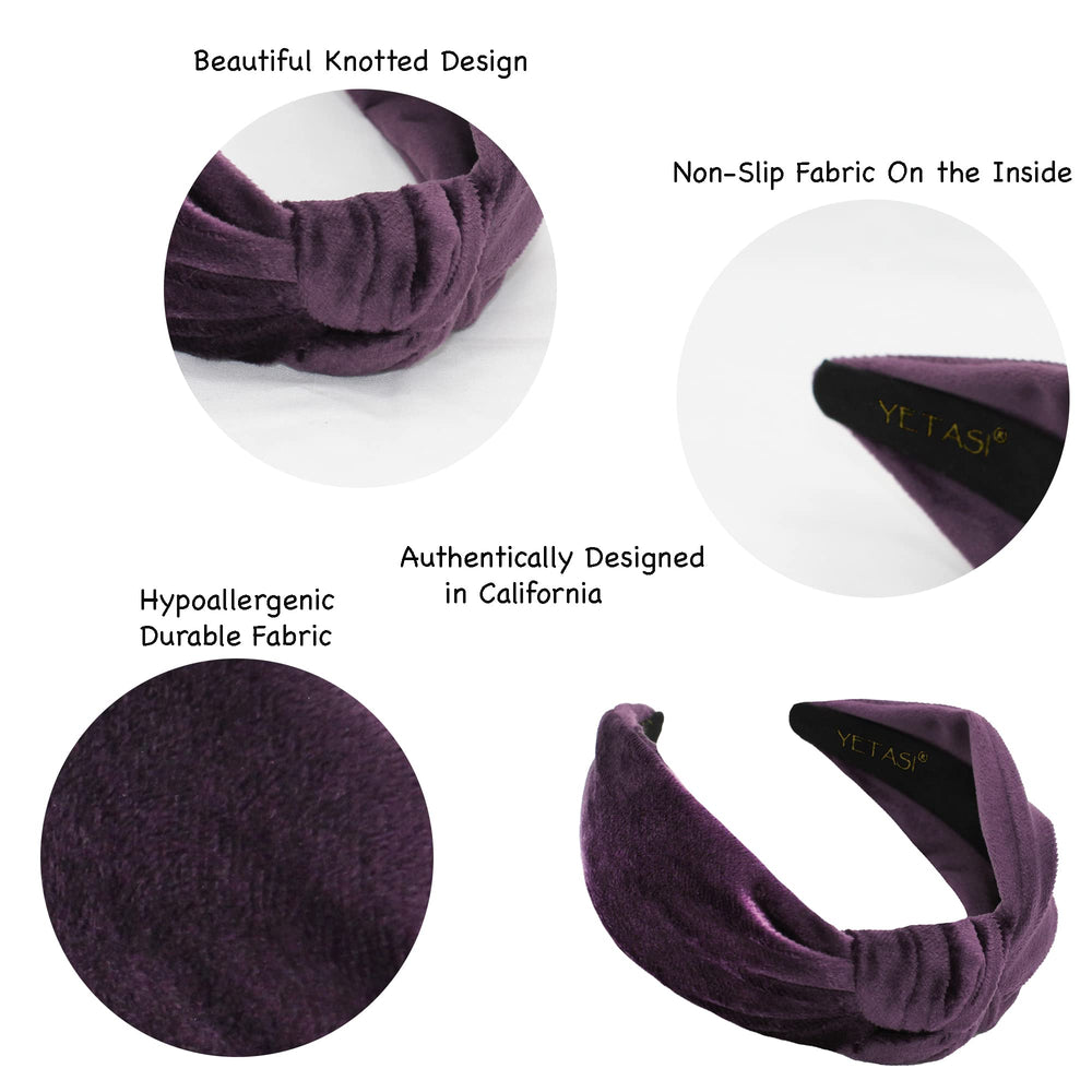 YETASI velvet headband offers comfortable adjustable fit for all-day wear