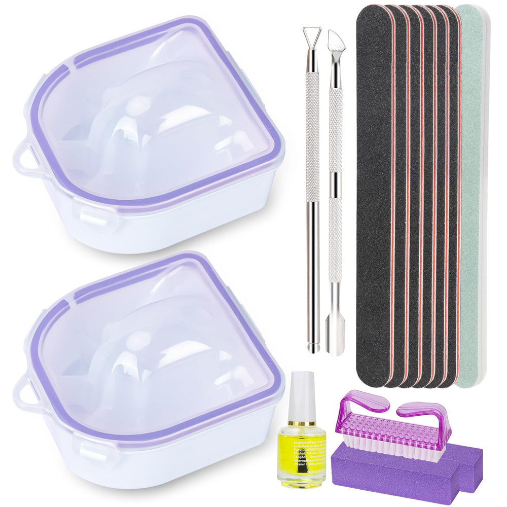 YGQQOY nail soaking bowl acetone-proof for at-home gel and acrylic removal