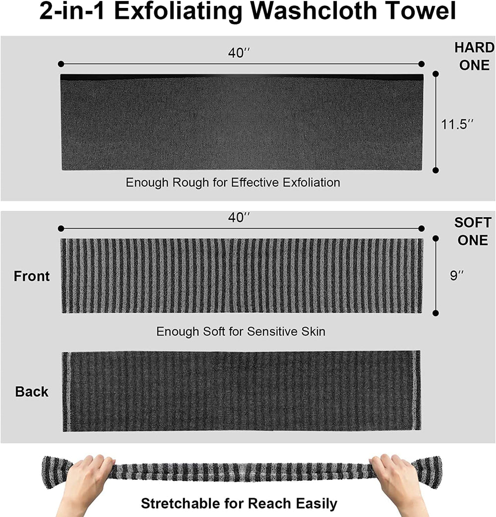 Yiclick carbon fiber surface for deeper exfoliation during showers