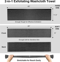 Yiclick carbon fiber surface for deeper exfoliation during showers