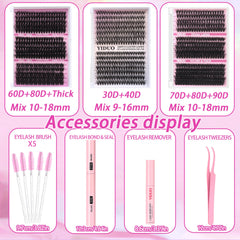YIDUO wide-band thick cluster lashes for dramatic looks