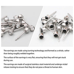 YINPAD 24 surgical-grade earrings ready for professional-grade wear.